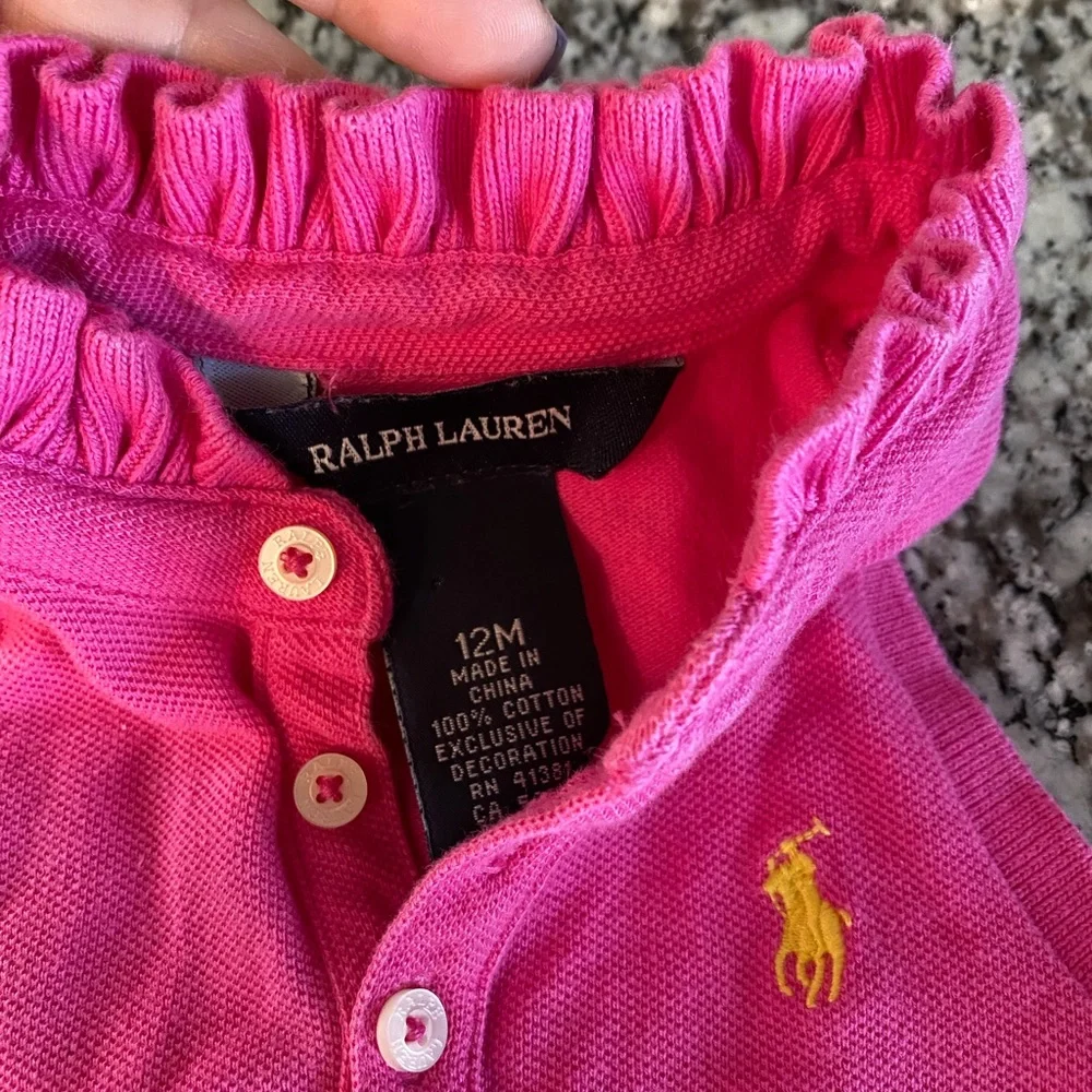 Ralph Lauren Pink Sleeveless Polo Dress for Girls